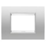 LUX PLATE - IN METAL - 3 MODULES - MAGNETIC GRAY - INNER FRAME MATT MAGNETIC GRAY - CHORUSMART