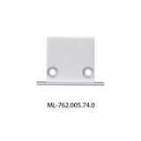 End cap for VF without hole, silver color, 1 pc