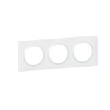 600903 Dooxie square plate 3 positions white finish