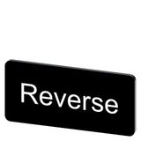 Labeling plate 12.5 x 27 mm, label black, labeling: Reverse