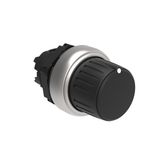 Selector switch actuator knob cap Ø22mm Platinum series chromed plastic, 3 position, 1 - 0 < 2