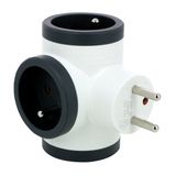 Power Strip 3×2P+E 16A 3680W White/Black