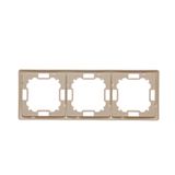 Double intermediate switch without pictogram, (module), 10AX, quick connection, Gold matt, metalic