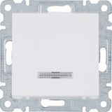 Interrupt SA with indicator light 16A - white Ss/Vis