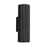 WALL LAMP WITH A CYLINDRICAL LAMP SHADE 20CM BLACK FROM THE CARBON SERIES FOR THE HALLWAY, UP-DOWN 2XGU10