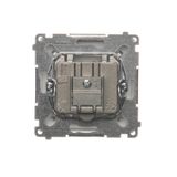 Intermediate switch, (module), 16AX, Screw, Silver matt, metalic