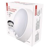 LED Ceiling lamp ZURI with PIR, round, black/white 14W neut. w.