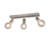 Vannes spotlight 3-pc E27 brushed steel