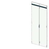 Double door IP55, twist lever for profile cylinder W: 1000 mm