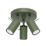 RING CEILING LAMP 3P OLIVE GREEN 3XGU10