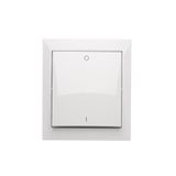 Splash-proof double pole switch, 10AX, white