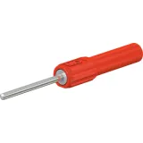 Counting test adapter, connecting pin 2 mm to 4 mm socket, red, CAT II, 66.9076-22