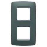ONE INTERNATIONAL PLATE - IN PAINTED TECHNOPOLYMER - 2+2 MODULES VERTICAL - TEAL - CHORUSMART