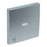 ROCK F/LIGHT SWITCH/PUSH-BUT W/MAID SYMB ALUM