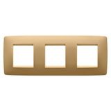 ONE INTERNATIONAL PLATE - IN PAINTED TECHNOPOLYMER - 2+2+2 MODULES HORIZONTAL - GOLD - CHORUSMART