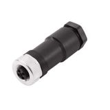 Field attachable connector, M12