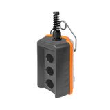 Pendant push-button station, remote control, 3 holes, grey