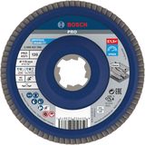 X-LOCK Flap discs, angled version, plastic plate, Ø115mm, G 120, X571, Best for Metal, 1pce