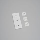 3G WALL PLATE / VERTICAL / WITH INFILLS / WITHOUT LOGO / WHITE