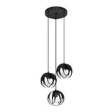HANGING LAMP TULOS 3P BLACK E27 3X60W IP20