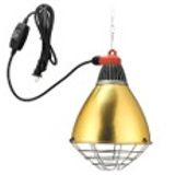Heat Lamp Fixture, Aluminum Reflector Shade with Metal Cage, Max 250W , 110V-240V