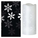 LED decorative projector – snowflakes, 3x AAA, indoor, cool white