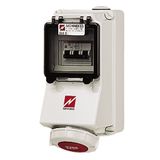 Mennekes Wall mounted recipe, 16A5p6h400V, IP67 7145