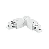 Track On 3-phase corner connector flexible 240ø white