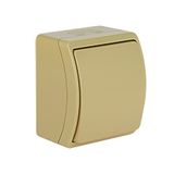 VW-1 Koala Single Pole Switch surface mounted IP44 beige VW 151-04