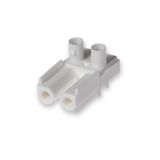 Coupler 2-p socket, narrow, wht