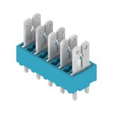 Printed circuit board terminals, 5.00 mm, Number of poles: 5, 180°, Solder pin length (l): 3.5 mm, tinned, blue, Flat-blade connection, Box