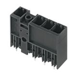 PCB plug-in connector, male header, closed side, Middle flange, THT solder connection, 7.62 mm, Number of poles: 4, 180°, Solder pin length (l): 3.5 mm, tinned, black, Box