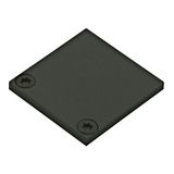 Profile end cap TBF angular closed black