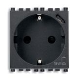 2P+E 16A DE SICURY outlet +USBC 15 grey