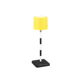 Fernandez LED outdoor table lamp yellow/black-white rechargeable