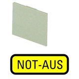 199SQ25 Insert label, yellow, emergency switching off