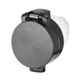 Protective cover, sealable, for projecting push-buttons, flush-mount, black