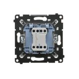 Single button for switches and push buttons, matt aluminum