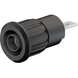 4 mm socket, flat plug connection, mounting Ø 12.2 mm, CAT III, CAT IV, black, 23.3160-21
