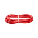 Steel rope, red plastic coated, 10 m roll
