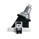WHITE GU10 10W BLACK REFLECTOR DARK LIGHT ASYMMETRIC