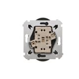Double angled Keystone IT/telephone socket cover with descriptive field, (cover), black matt