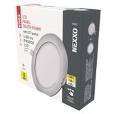 LED recessed luminaire NEXXO, round, silver, 12.5W, with change CCT