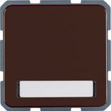 SCHUKO soc. out. hinged cover, splash-proteced flush-mtd IP44, brown g