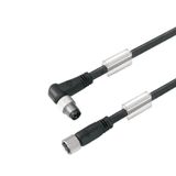 Sensor/actuator line, M8 / M8, Number of poles : 5, 3 m, pin, angled - bush straight, Shielded: No, LED: No, Sheath material: PUR, Halogen: No