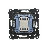 Double computer socket RJ45 category 6 with anti-dust cover, (module), Simon 24, IP20, graphite mat