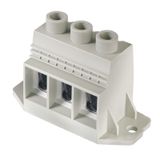 Printed circuit board terminals, 15.00 mm, Number of poles: 6, 90°, Solder pin length (l): 4.5 mm, tinned, Pebble grey, Clamping yoke connection, Clamping range, max. : 50 mm², Box