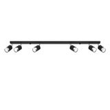 CEILING LAMP NERO 6 BLACK/CHROME GU10 6X40W IP20