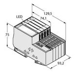 Set for Simple I/O Communication via Ethernet Modbus/TCP/ EtherNet/IP/Profinet in IP20   TI-BL20-E-EN-S-8