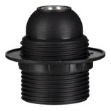 Lampholder E27 TP Threaded + Ring Black